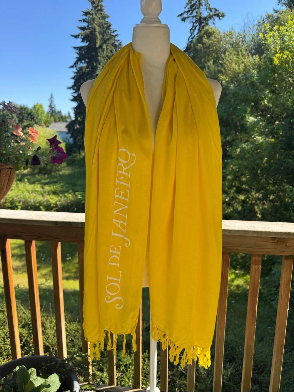 SOL DE JANEIRO Bright Yellow Fringe Scarf